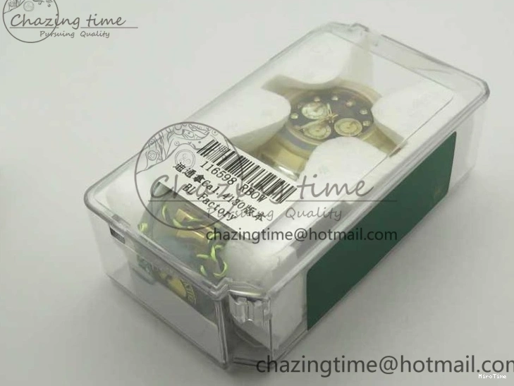 MiroTime 0307 Daytona 116589RBOW YG Rainbow Crystal BLF Best Edition Black Dial on YG Bracelet A ZeroBulk 3352